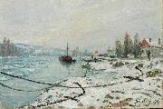 Alfred Sisley Mooring Lines oil painting